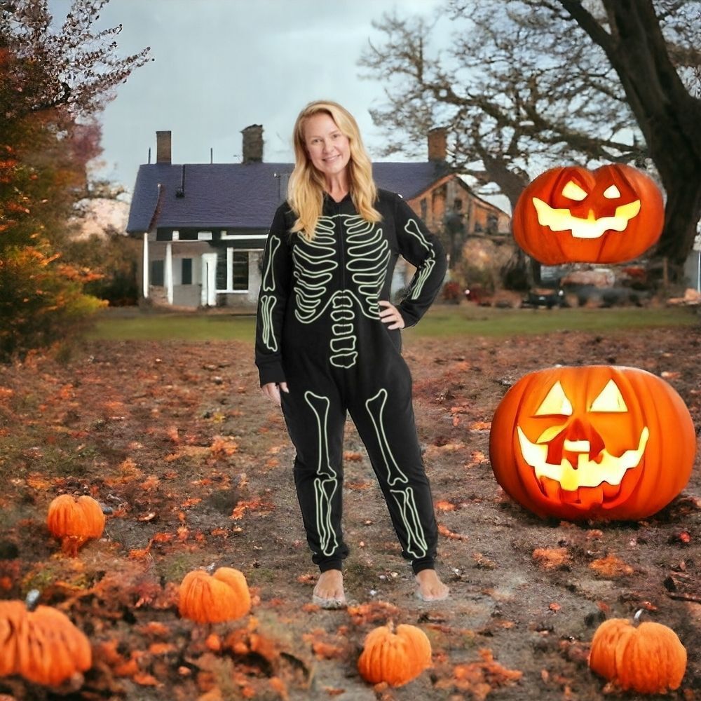 Women's Glow-in-the-Dark Skeleton Pajama Set